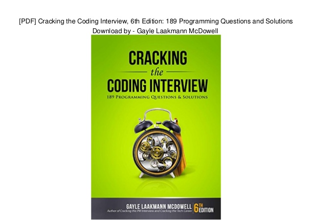 Cracking The Coding Interview 6th Edition Pdf
